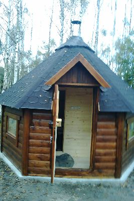 sauna z przedsionkiem