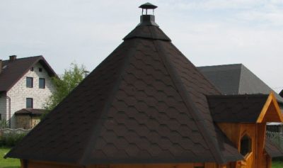 dach sauny ogrodowej